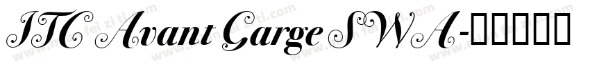 ITC Avant Garge SWA字体转换